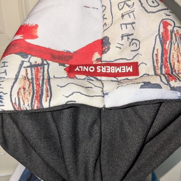 Jean Michel Basquiat Members Only Colorful Graphic Hoodie - Picture 3 of 8